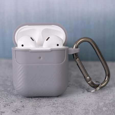 Etui Carbon do Airpods 4 z ANC szare