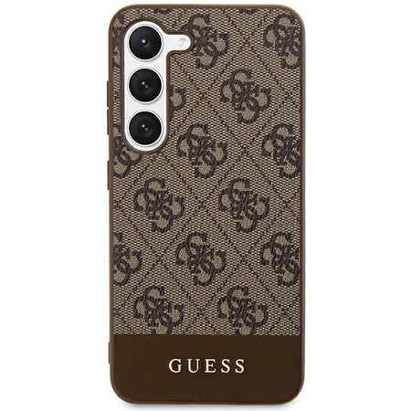 Oryginalne Etui GUESS Hardcase GUHCS24MG4GLBR do SAMSUNG S24 Plus (4G Bottom Stripe / brązowy)