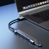 Dudao HUB 4w1 USB-C - 4x USB-A (3 x USB2.0 / USB3.0) 6,3cm czarny (A16T)