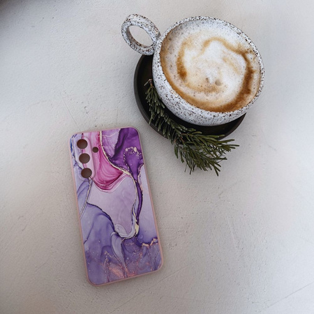 Etui SAMSUNG GALAXY A35 5G Tech-Protect Icon Marble różowe