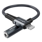 Acefast MFI Lightning audio cable - 3.5mm mini jack (female) 18cm, AUX gray (C1-05 deep space gray)