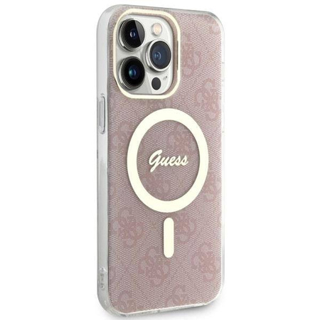 Guess GUHMP14XH4STP iPhone 14 Pro Max 6.7&quot; pink/pink Hardcase 4G MagSafe