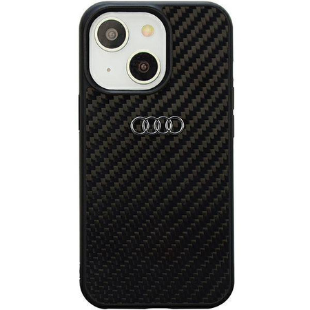 Audi Carbon Fiber iPhone 14 6,1" schwarz/schwarzes Hardcase AU-TPUPPCIP14-R8/D2-BK