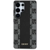 DKNY Leather Checkered Pattern MagSafe-Hülle für Samsung Galaxy S25 Ultra schwarz