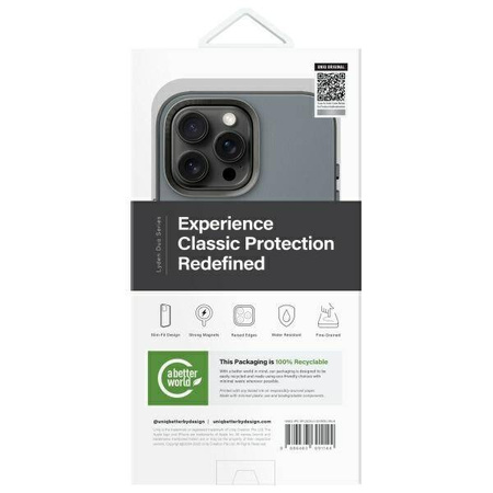 Etui IPHONE 16 PRO MAX UNIQ Lyden DS Magclick Charging Washed niebiesko-czarne