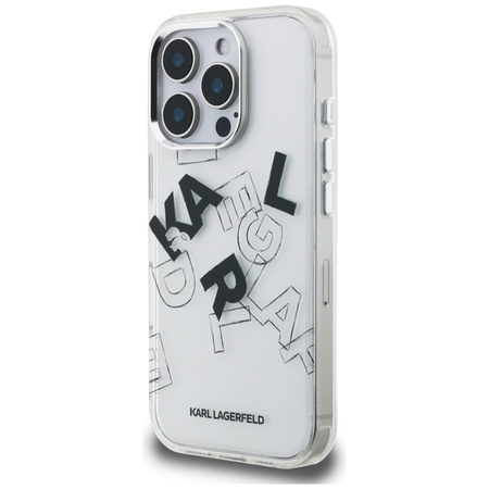 Karl Lagerfeld IML Sketched Graphic - Etui iPhone 16 Pro (przezroczysty)