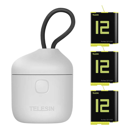3-slot waterproof charger Telesin Allin box + 3 batteries for GoPro Hero 12 / 11 / 10 / 9