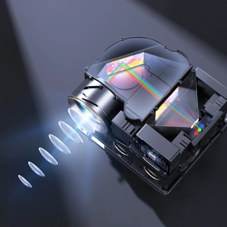 Yaber U12 LCD FullHD 1080p Multimedia-Projektor mit Stereo-Lautsprechern - Schwarz