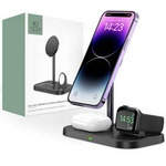 Wireless Magnetic Charger 3in1 15W for Smartphones with MagSafe, AirPods, Apple Watch Watch Tech-Protect QI15W A22 black
