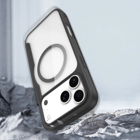 Dux Ducis Skin X Pro Hülle für iPhone 17 Pro Max mit Wallet, MagSafe kompatibel - Schwarz