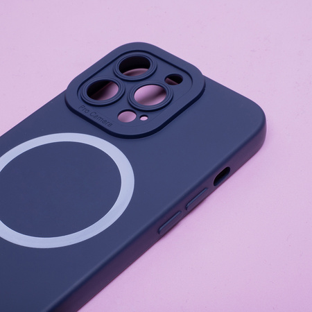 Nakładka Silicon Mag do iPhone 16 6,1&quot; ciemnoniebieska