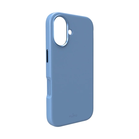 Pure Icon Mag Pro Liquid Silicone Case für iPhone 17, MagSafe-kompatibel, mit Kameraschutz und Aluminiumtasten - Blau