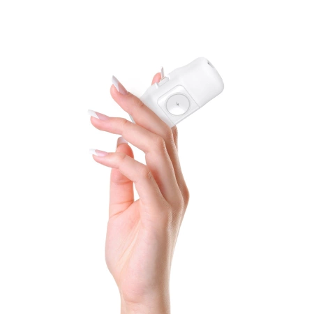Wozinsky WF16-YLS 5000 mAh 15 W Lightning Mini-Powerbank mit integriertem USB-C-Kabel und Apple Watch Ladegerät – Weiß