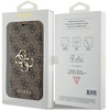 Original Case APPLE IPHONE 15 PRO Guess Book 4G Metal Gold Logo (GUBKP15L4GMGBR) brown
