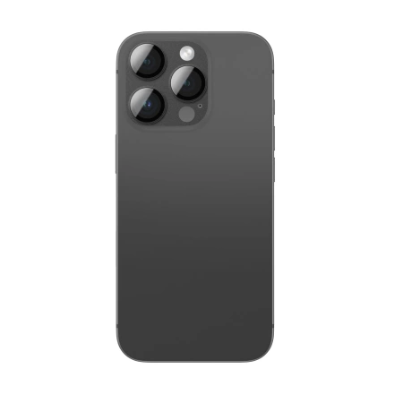 AmazingThing Aviation-Grade Alloy Tempered Glass Lens für iPhone 16 Pro / 16 Pro Max Kameraobjektiv - Schwarz