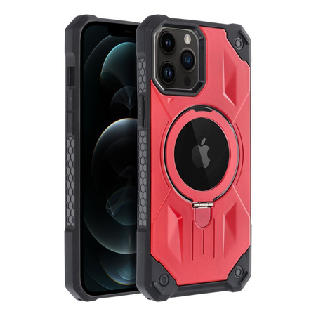 Futerał Armor Mag Cover kompatybilny z MagSafe do IPHONE 12 PRO MAX czerwony