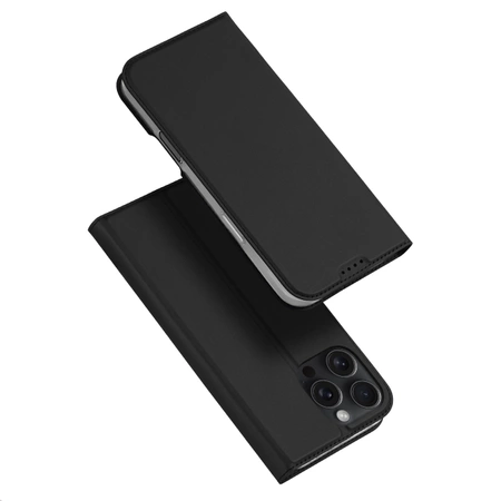 Etui Dux Ducis Skin Pro na iPhone 16 Pro z klapką i miejscem na kartę - czarne