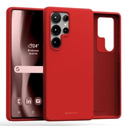 Etui Mercury Pure Magsafe Silicone do    Samsung Galaxy S25 Ultra czerwony