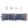 Choetech rozkładana podróżna ładowarka solarna słoneczna fotowoltaiczna 14W z USB 5V / 2,4A panel słoneczny szary (SC004)