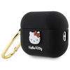 Hello Kitty Silikon 3D Kitty Head Case für AirPods Pro 2 (2022/2023) – Schwarz