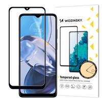 Wozinsky Full Glue Panzerglas Motorola Moto E22i / E22 Vollbild mit Rahmen schwarz (case friendly)