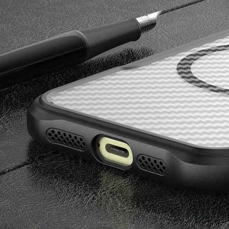 Leading Series MagSafe Silicone Case for iPhone 16 Pro - Black