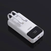 Dudao K15Pro Powerbank 20000 mAh 22,5 W PD USB-C / USB-A / integrierte Lightning und USB-C-Kabel – Weiß