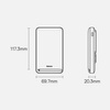 Baseus Magnetic Bracket Wireless Fast Charge Power Bank 10000mAh 20W  Pink  (With Baseus Xiaobai series fast charging Cable Type-C to Type-C 60W(20V/3A) 50cm  White) Overseas Edition