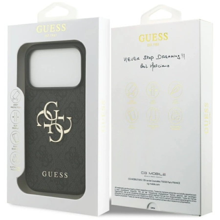 Guess 4G Big Logo Case für iPhone 17 Pro - Schwarz