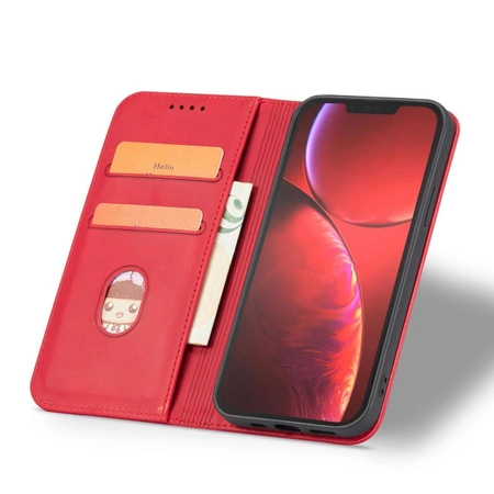 Magnet Fancy Case Hülle für iPhone 14 Pro Flip Cover Wallet Ständer rot