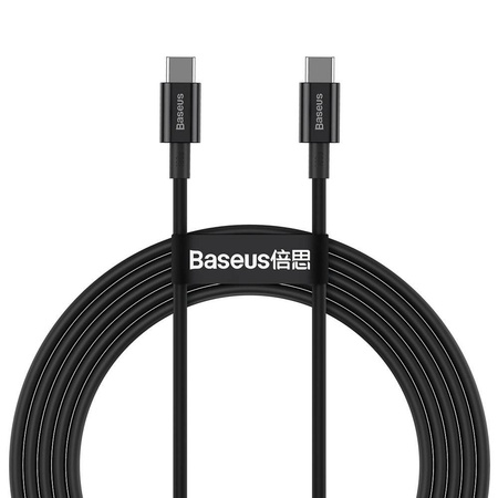 Baseus Superior kabel przewód USB Typ C - USB Typ C szybkie ładowanie Quick Charge / Power Delivery / FCP 100W 5A 20V 2m czarny (CATYS-C01)