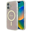 Original Case IPHONE 16 PLUS Guess Hardcase IML 4G MagSafe (GUHMP16MH4STP) pink