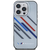 Original Handyhülle IPHONE 16 PRO BMW Hardcase Motosport IML Random Stripes (BMHCP16L23HTRAG) grau
