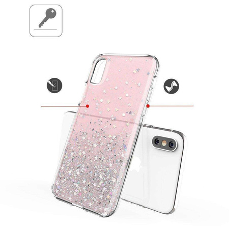 Wozinsky Star Glitter błyszczące etui pokrowiec z brokatem Samsung Galaxy A30 niebieski