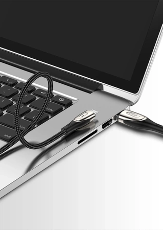 Kabel USB-A - micro USB Joyroom S-M411 3A 1.2m z wskaźnikiem ładowania - czarny