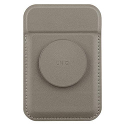 Portfel Magnetyczny MagSafe na Karty z Podpórką / Podstawką UNIQ Flixa szare