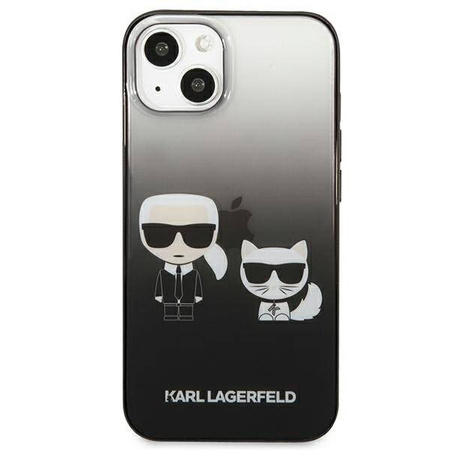 Karl Lagerfeld KLHCP13STGKCK iPhone 13 mini 5,4&quot; Hardcase schwarz / schwarz Gradient Ikonik Karl &amp; Choupette