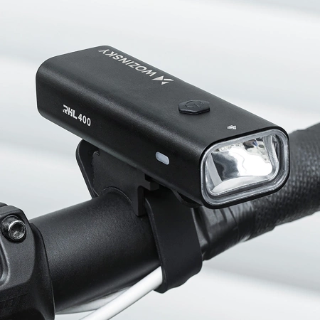 Wozinsky WSBLB2 Front (400 lm) and Rear USB-C Bike Light Set - Black