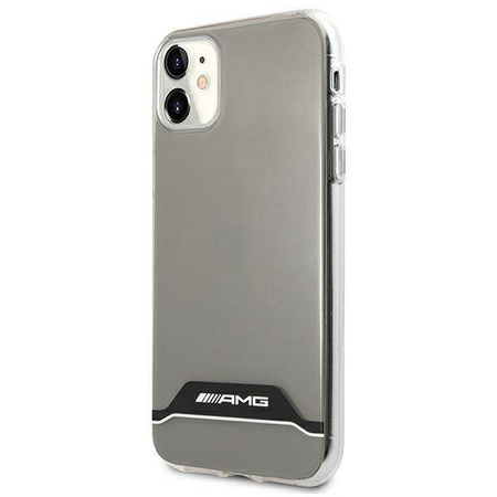 Case IPHONE 11 Mercedes AMG Hardcase Electroplate Black&White (AMHCN61TCBW) transparent