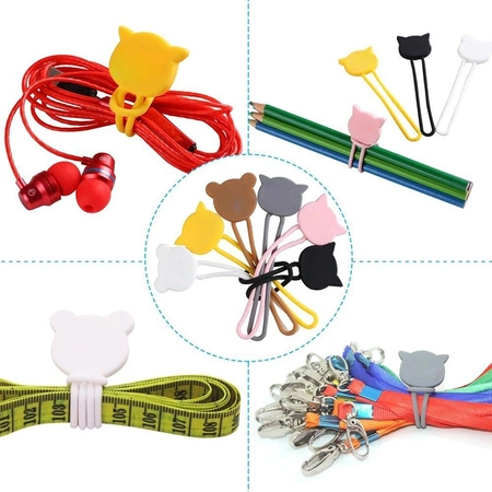 Silicone cable reel - white