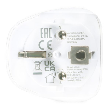 Verbatim Adapter podróżny EU/UK/US WTEU-02 biały/white 49549