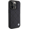 BMW Leder-Stepphülle für iPhone 15 Pro Max – Schwarz