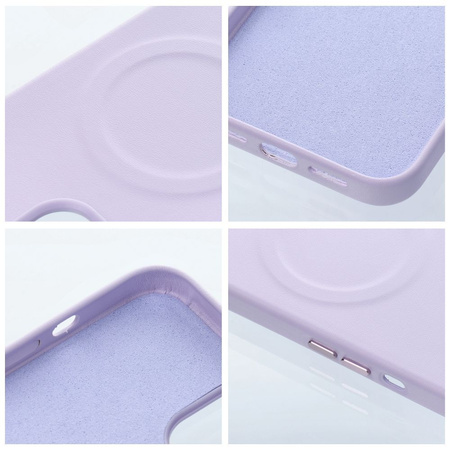 Futerał Roar Leather Mag Case kompatybilny z MagSafe - do iPhone 12 Fioletowy