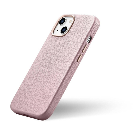 iCarer Litchi Premium Leather Case iPhone 14 Plus Magnetic Leather Case with MagSafe pink (WMI14220711-PK)