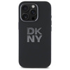 Original Handyhülle IPHONE 16 PRO DKNY Hardcase Liquid Silicone Metal Logo (DKHCP16LSMCBSK) schwarz