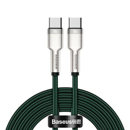 Baseus Cafule Series Metal Data Cable Type-C to Type-C 100W 2m Green