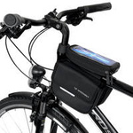 Wozinsky torba rowerowa na ramę sakwa na rower wodoodporne etui na telefon 1,5l czarny (WBB26BK)