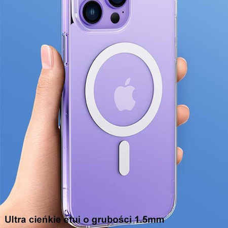 Etui IPHONE 14 PLUS USAMS Ice Magnet (IP14MBC01) transparentne