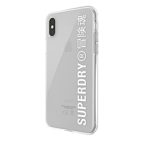 SuperDry Snap iPhone X/Xs Clear Case biały/white 41576