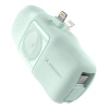 Mini powerbank Wozinsky WF16-YLS 5000mAh 15W Lightning z wbudowanym kablem USB-C i ładowarką do Apple Watch - zielony